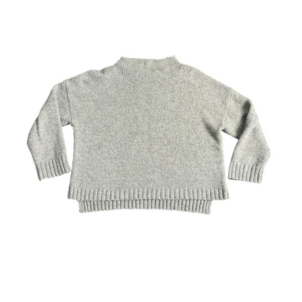 Lili & Lala Mock Neck Glitter Silver Gray Oversized Cowl Neck Jumper Sweater